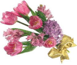 Весенний букет цветов - Цветы GIF