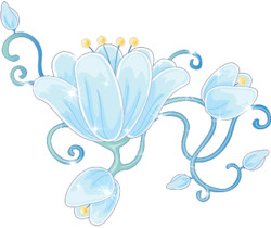 Нежно-голубой цветок - Цветы GIF
