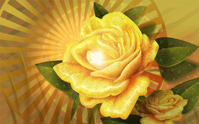 Желтая роза блестящая