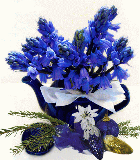 Букет синих цветов