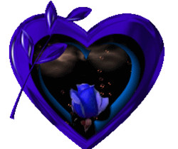 Синее сердце - Сердечки - Валентинки