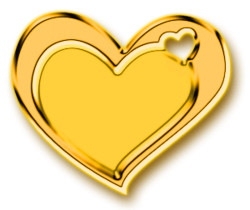 Золотое сердце - Сердечки - Валентинки