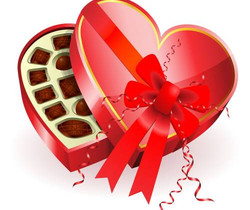 Валентинка - Шоколадное сердце - Сердечки - Валентинки