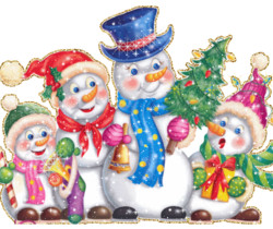 Снеговики - Поздравления с Новым годом