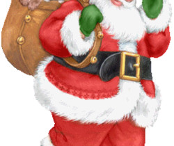 Санта с подарками - Поздравления с Новым годом