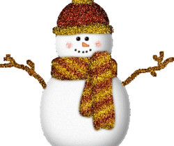 Снеговик в шапочке - Поздравления с Новым годом