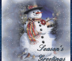 Красивый снеговик - открытка - Поздравления с Новым годом