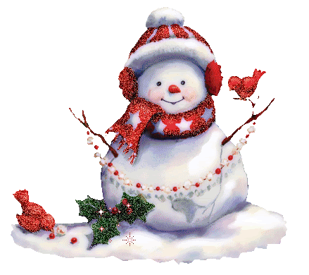 Снеговик, Новогодние блестящие картинки, анимации