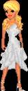 Блондиночка в белом платье - Анимационные и блестящие куколки doll
