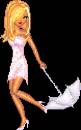 блондинка с зонтиком - Анимационные и блестящие куколки doll
