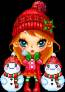 Куколка и снеговики - Анимационные и блестящие куколки doll