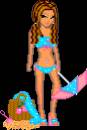 куколка на пляже - Анимационные и блестящие куколки doll