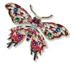 Блестящая бабочка брошь - Картинки бабочки анимашки