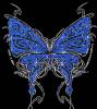 Блестящая синяя бабочка - Картинки бабочки анимашки