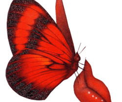 Бабочка на губах - Картинки бабочки анимашки