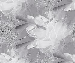 Белые цветы на серебрянном фоне - Бесшовные фоны