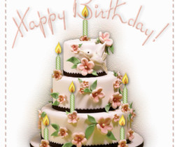 Праздничный торт со свечами - Украшения для блога и сайта