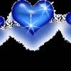 Голубые сердечки разделитель - Украшения для блога и сайта