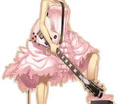 Розовые гитары - Аниме картинки анимашки