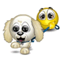 Собака и смайлик - Смайлики и маленькие картинки анимашки