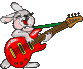 Заяц с гитарой - Смайлики и маленькие картинки анимашки