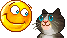 Смайлик и кот - Смайлики и маленькие картинки анимашки
