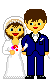 Жених и невеста - Смайлики и маленькие картинки анимашки
