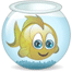 Рыбка в аквариуме - Смайлики и маленькие картинки анимашки