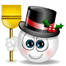 Снеговичок - Смайлики и маленькие картинки анимашки