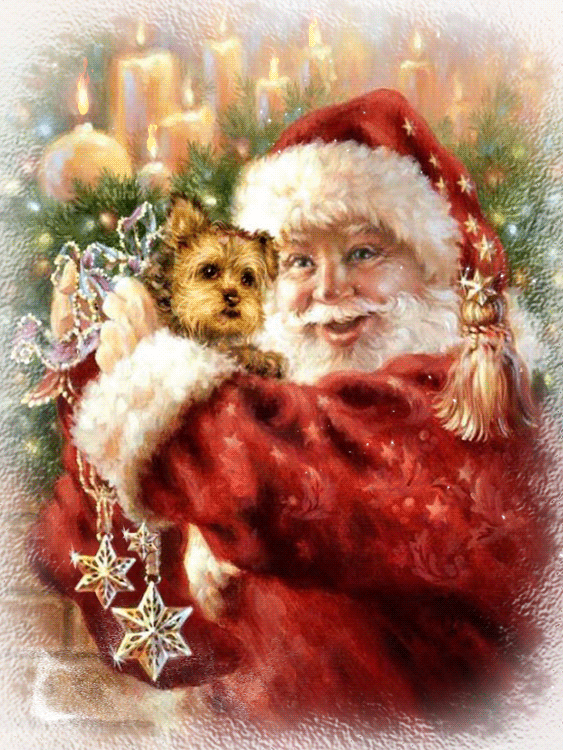 Дед Мороз и собака - Год Собаки