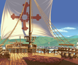 Плывущий корабль - Анимационные картинки