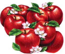 Красные яблоки - Блестящие картинки glitter