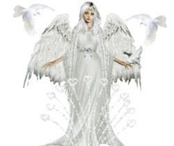 Белоснежный ангел - Блестящие картинки glitter