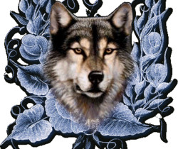 Волк - Блестящие картинки glitter