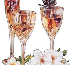Шампанское в бокалах - Блестящие картинки glitter