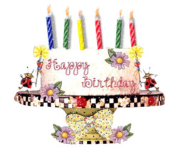 Торт украшенный свечами - Блестящие картинки glitter