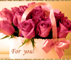 Красивый букет роз для тебя - Цветы GIF
