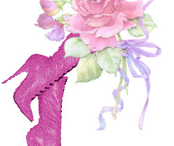 Цветок в розовых сапжках - Цветы GIF