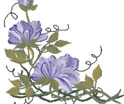 Блестящие синие цветы - Цветы GIF