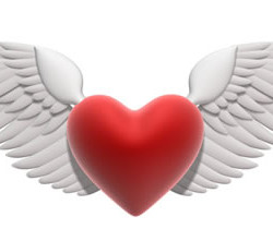 Сердце с крыльями - Сердечки - Валентинки