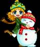 Снеговик и куколка - Поздравления с Новым годом
