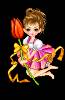 Куолка с тюльпаном - Анимационные и блестящие куколки doll
