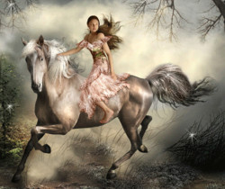 Девушка на лошади