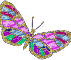 Бабочки блестящие, глиттеры