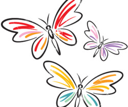 Рисованные бабочки