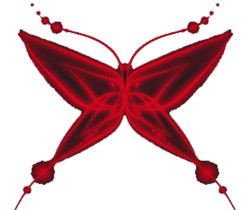 Мерцающая красная бабочка