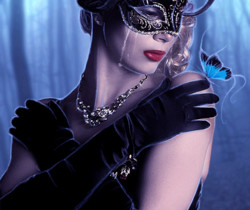 Гламурная женщина в маске - Гламурные картинки девушки