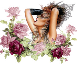Дама в розах - Гламурные картинки девушки