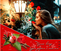 Романтическая девушка с фонарём и розами - Гламурные картинки девушки