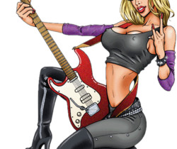 Девушка с гитарой - Гламурные картинки девушки